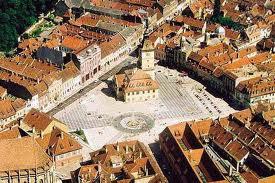Brasov Council Square panoramic view Transylvania