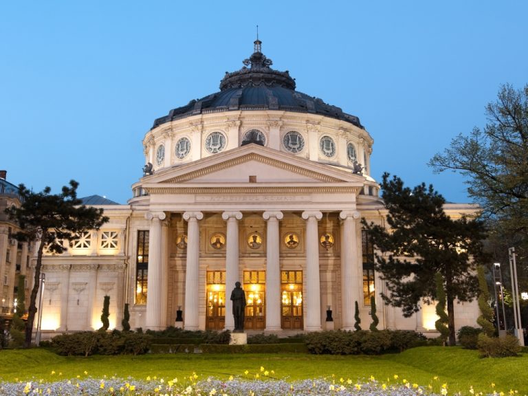Bucharest Atheneum walk cycling architecture