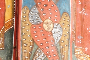 Scene of a Painted Monastery in Bucovina