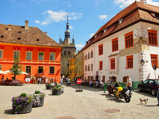 Sighisoara citadel clock tower UNESCO Transylvania