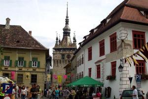 Sighisoara medieval festival clock tower