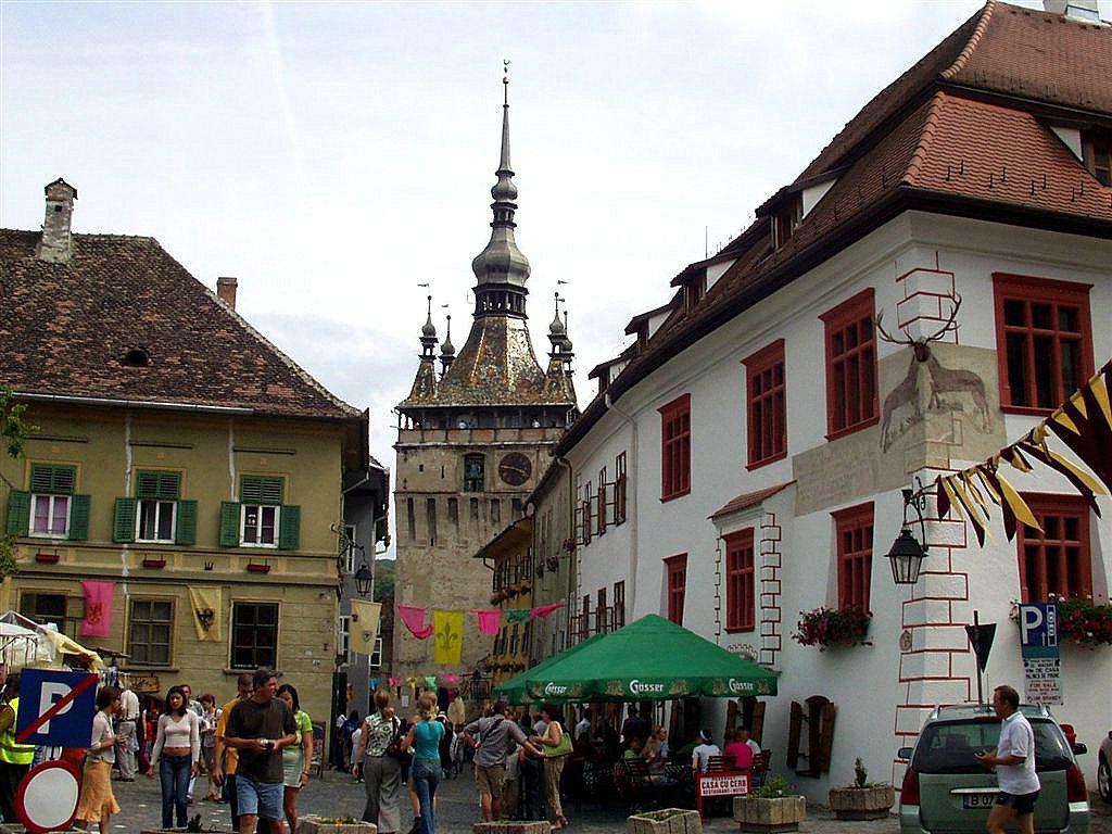 Sighisoara medieval festival clock tower